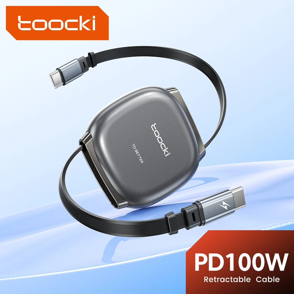 Toocki 100W Retractable Cable | Type C | Fast Charger